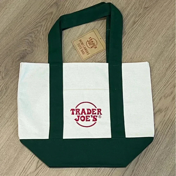 Brand New Trader Joe’s Mini Tote Bag in Green - Picture 1 of 4